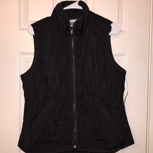 Old Navy black zip up vest